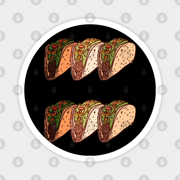 Taco Six Pack Magnet by aaallsmiles